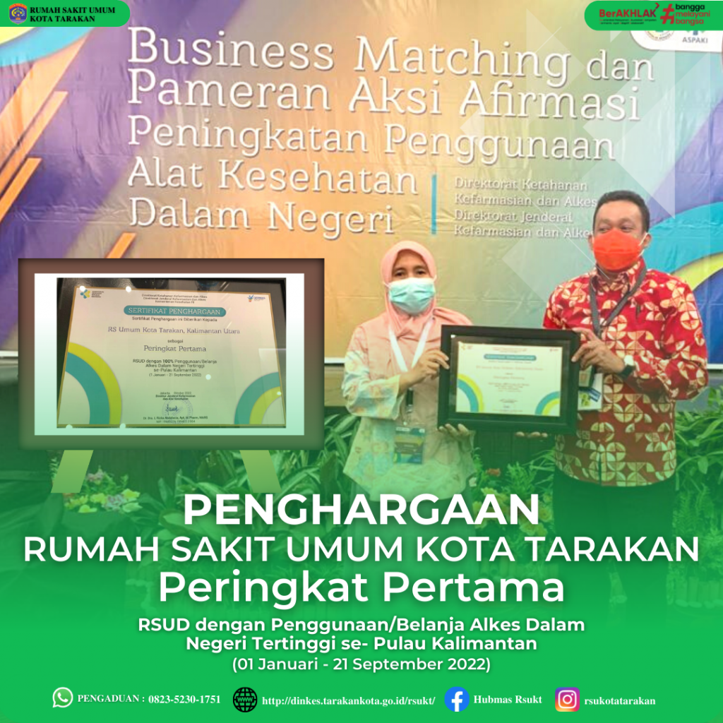 Penghargaan Rumah Sakit Umum Kota Tarakan