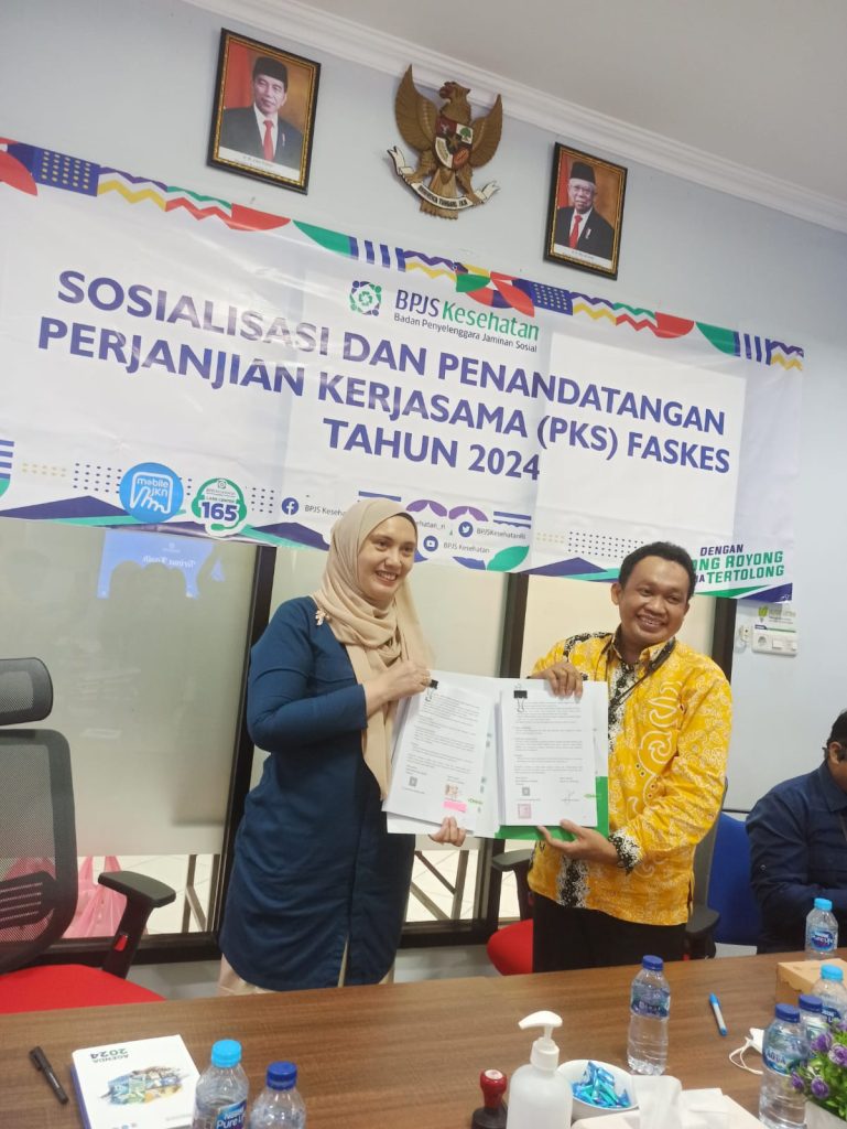 Sosialisai dan Penandatanganan Perjanjian Kerja Sama BPJS Kesehatan Tahun 2024